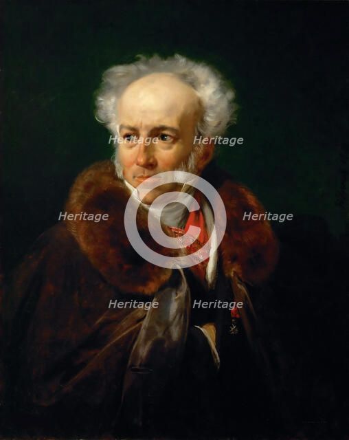 Portrait of the painter Jean-Baptiste Isabey (1767-1855), 1828.
