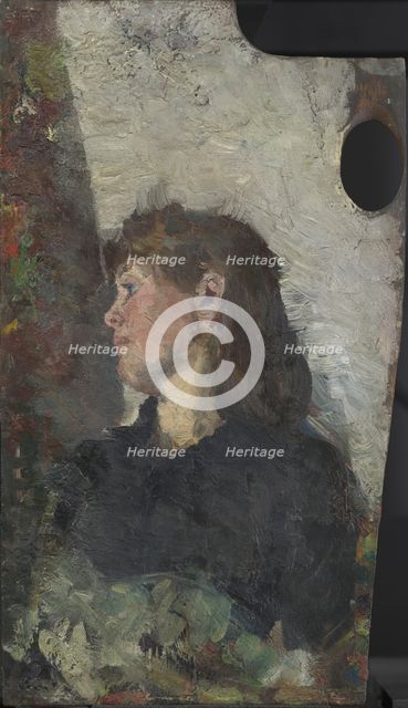 Portrait of the Painter Oda Krohg, c1885. Creator: Christian Krohg.