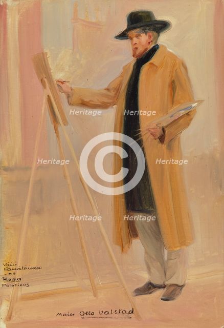 Portrait of the Painter Otto Valstad, 1902. Creator: Vaino Hamalainen.