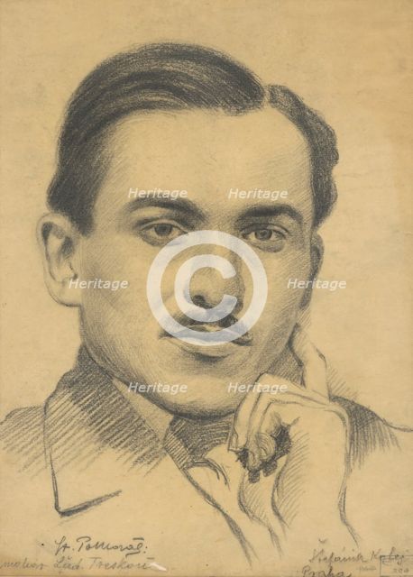 Portrait of the painter Ladislav Treskon, 1920. Creator: Stefan Polkorab.