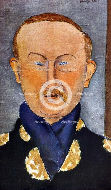 Portrait of the painter Léon Bakst (1866-1924), 1917. Artist: Modigliani, Amedeo (1884-1920)