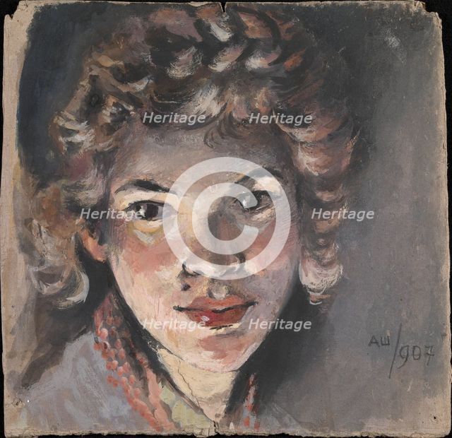 Portrait of the painter Nadezhda Psishcheva (1881-1913).
