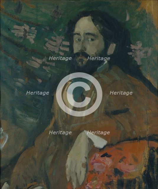 Portrait of the painter Nikolay Milioti (1874-1962), 1908. Artist: Sapunov, Nikolai Nikolayevich (1880-1912)