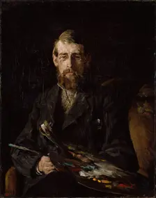 Portrait of the Painter Nils Hansteen, probably 1877. Creator: Erik Werenskiold