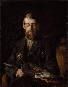 Portrait of the Painter Nils Hansteen, probably 1877. Creator: Erik Werenskiold
