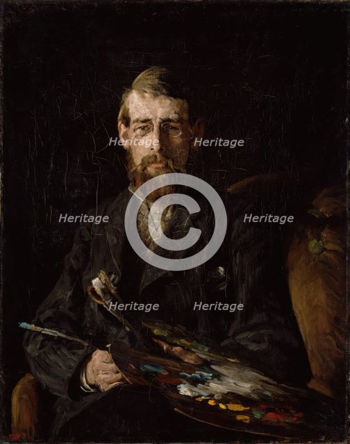 Portrait of the Painter Nils Hansteen, probably 1877. Creator: Erik Werenskiold.