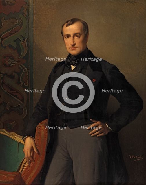 Portrait of the painter Paul Delaroche (1797-1856), 1889. Creator: Jean Francois Portaels.
