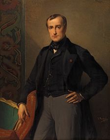 Portrait of the painter Paul Delaroche (1797-1856), 1889. Creator: Jean Francois Portaels