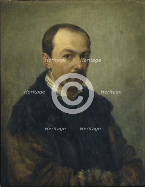 Portrait of the painter Pavel Andreyevich Fedotov (1815-1852), before 1852. Artist: Anonymous  