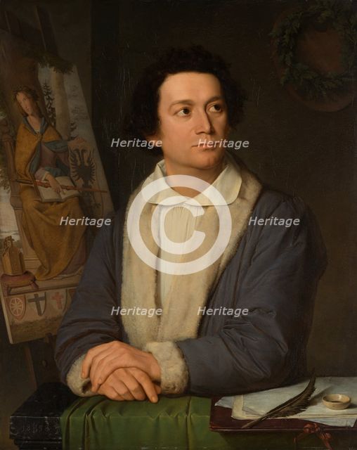 Portrait of the Painter Philipp Veit, 1838. Creator: Joseph Binder.
