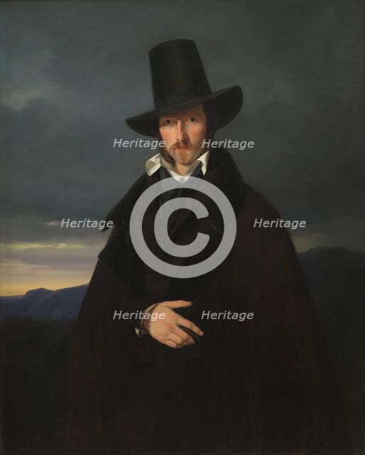 Portrait of the painter Wilhelm von Kaulbach, 1832. Creator: Bendz, Wilhelm (1804-1832).