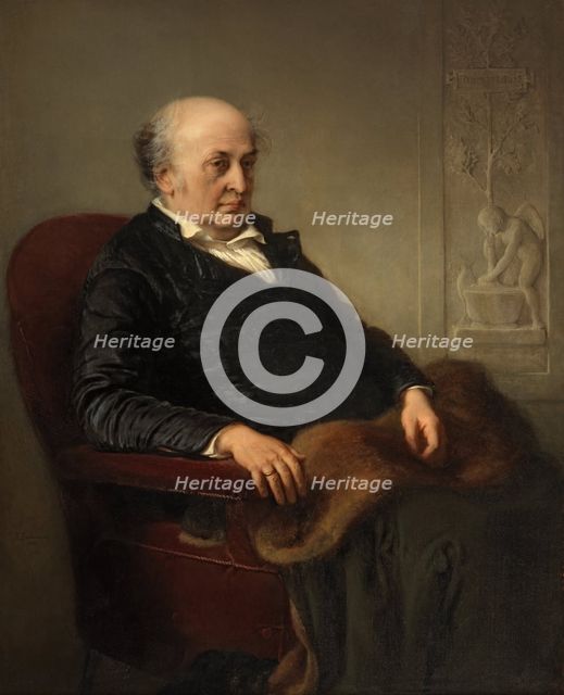 Portrait of the painter Wilhelm von Schadow (1788-1862), First half of the 19th cent. Creator: Eduard Julius Friedrich Bendemann.