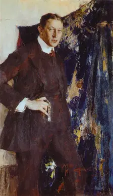 Portrait of the painter Vitaly Tikhov (1876-1939), 1916. Creator: Nikolay Feshin