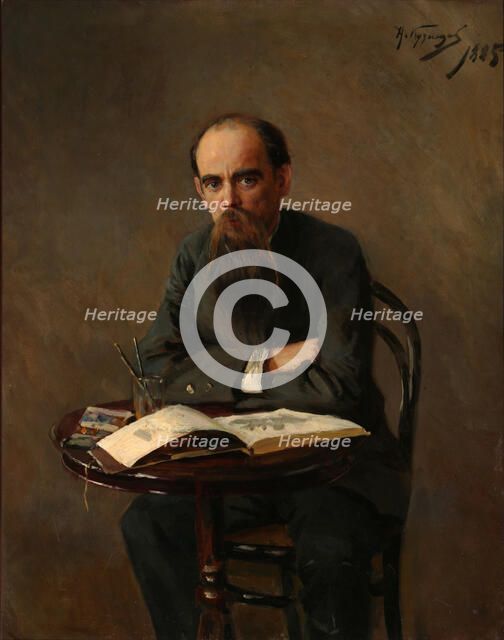 Portrait of the Painter Yefim Yefimovich Volkov (1844-1920), 1885. Artist: Kuznetsov, Nikolai Dmitrievich (1850-1929)
