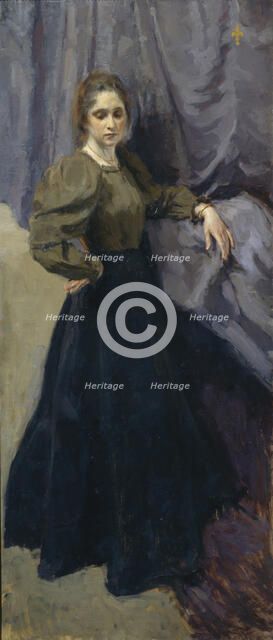 Portrait of the painter Yelizaveta Martynova (1868-1905), 1896. Artist: Braz, Osip Emmanuilovich (1872-1936)