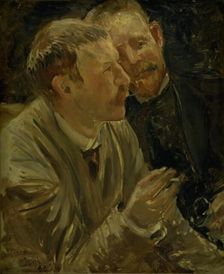 Portrait of the Painters Bruno Liljefors and Alf Wallander, 1886. Creator: Ernst Josephson