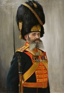 Portrait of the Palace Grenadier Company's Private Maksim Kulakov , 1915. Creator: Vladimir Poyarkov