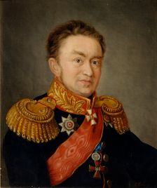 Portrait of the Pavel Nikolayevich Choglokov (1772-1832), 1820s. Artist: Komenko, S. (active 1820s)