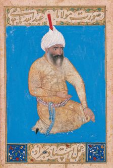 Portrait of the Persian poet Hatefi (1454-1521), ca 1510-1511. Artist: Behzad, (Kamal ud-Din Behzad Herawi) (1460-1535)