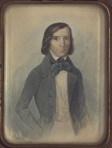 Portrait of the philosopher and poet Nikolai Vladimirovich Stankevich (1813-1840), c 1830. Creator: Anonymous