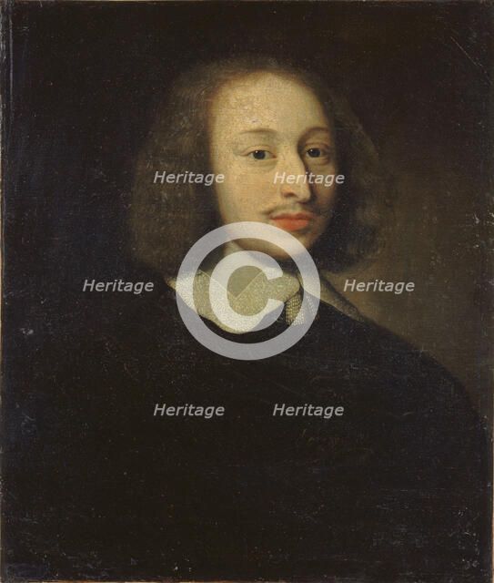 Portrait of the philosopher Blaise Pascal (1623-1662), c. 1650. Creator: Anonymous.