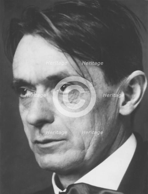 Portrait of the philosopher Rudolf Steiner (1861-1925). Creator: Anonymous.