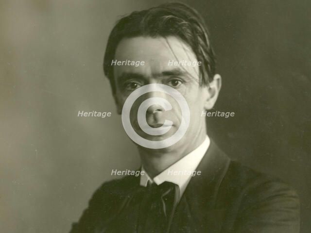 Portrait of the philosopher Rudolf Steiner (1861-1925). Creator: Anonymous.