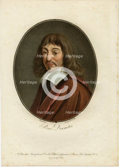 Portrait of the philosopher René Descartes (1596-1650), 1794.