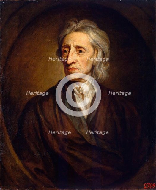 Portrait of the physician and philosopher John Locke', (1632-1704), 1697. Creator: Kneller, Sir Gotfrey (1646-1723).