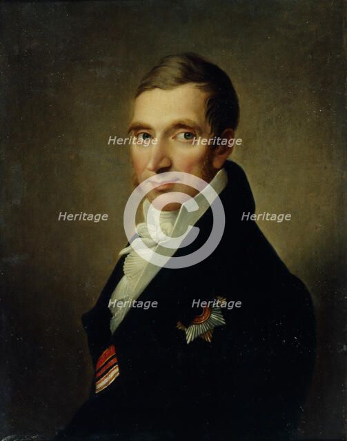 Portrait of the Physician Johann-Georg von Ruehl (1768-1846), 1823. Artist: Luchaninov, Ivan Vasilyevich (1781-1824)