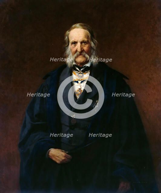 Portrait of the Physicist Franz Ernst Neumann (1798-1895), 1886. Creator: Steffeck, Carl (1818-1890).