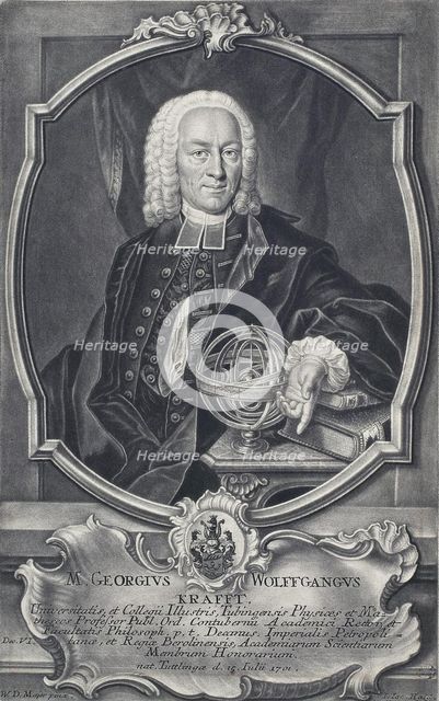 Portrait of the physicist Georg Wolfgang Krafft (1792-1878).
