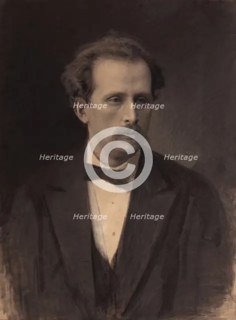 Portrait of the pianist and composer Nikolay Rubinstein (1835-1881), 1870s.