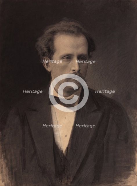 Portrait of the pianist and composer Nikolay Rubinstein (1835-1881), 1870s.