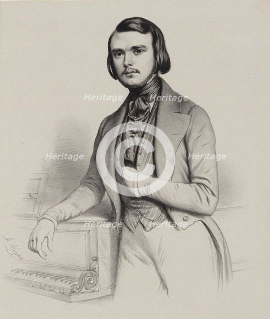 Portrait of the pianist and composer Alexandre Edouard Goria (1823-1860), 1845.