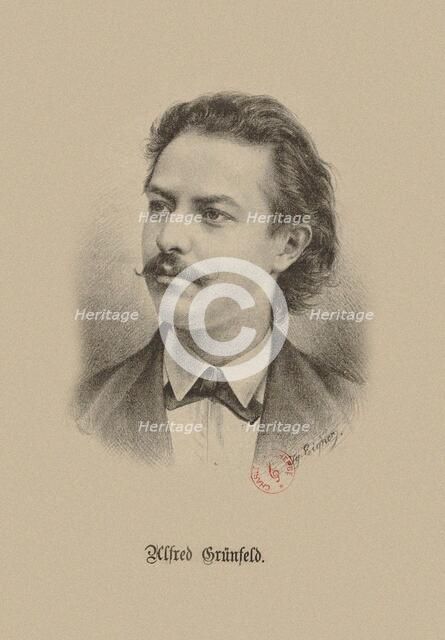 Portrait of the pianist and composer Alfred Grünfeld (1852-1924), 1880. Creator: Eigner, Ignaz (1854-1922).