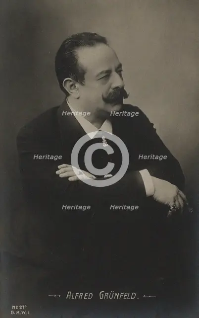 Portrait of the pianist and composer Alfred Grünfeld (1852-1924), c. 1900. Creator: Anonymous.