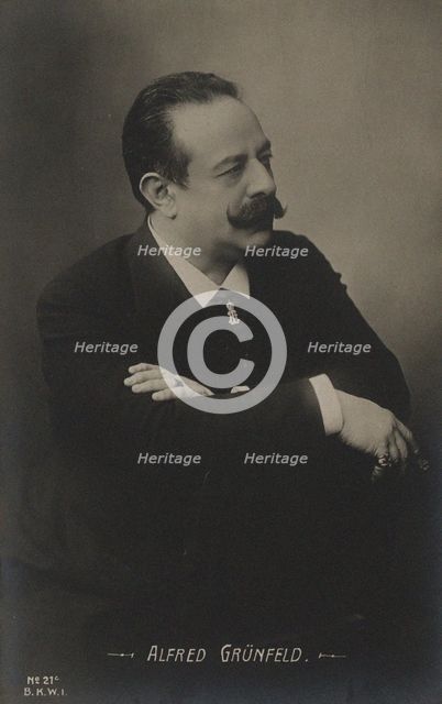 Portrait of the pianist and composer Alfred Grünfeld (1852-1924), c. 1900. Creator: Anonymous.