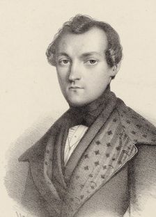 Portrait of the pianist and composer Antoine de Kontski (1817-1899). Creator: Cazes, Romain (1808-1881)