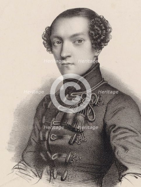 Portrait of the pianist and composer Antoine de Kontski (1817-1899). Creator: Cazes, Romain (1808-1881).