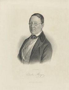 Portrait of the pianist and composer Charles Mayer (1799-1862), ca 1854. Creator: Breitkopf & Härtel