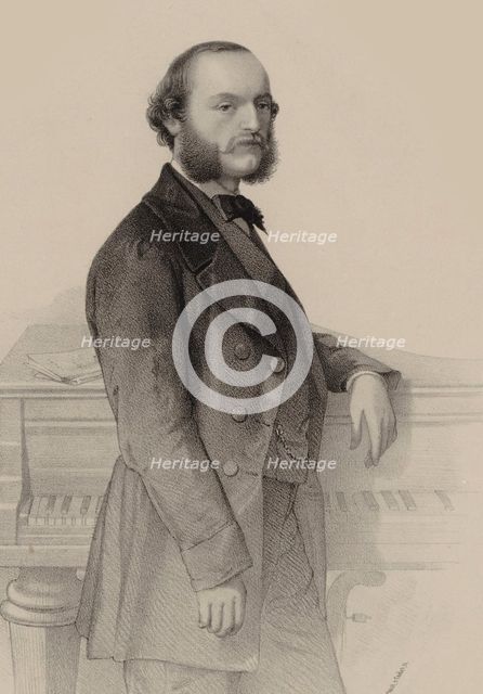 Portrait of the pianist and composer Désiré Magnus (1828-1884). Creator: Raunheim, Hermann (1817-1895).