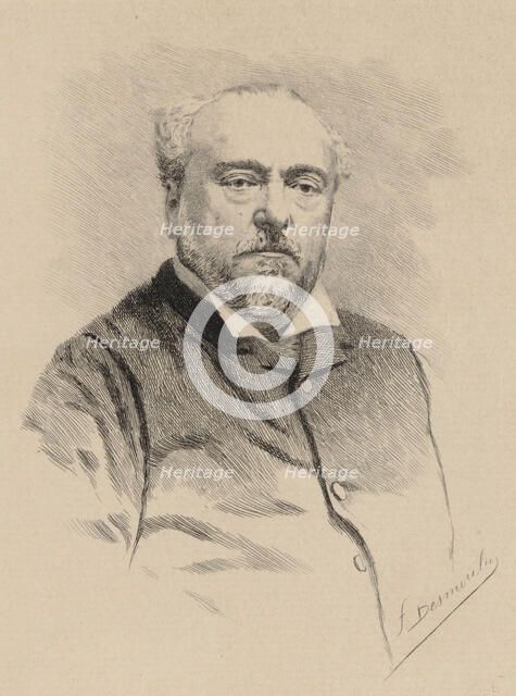 Portrait of the pianist and composer Emmanuel Chabrier (1841-1894), 1890. Creator: Desmoulin, Fernand (1853-1914).