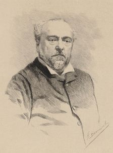 Portrait of the pianist and composer Emmanuel Chabrier (1841-1894), 1890. Creator: Desmoulin, Fernand (1853-1914)