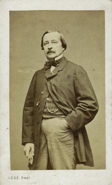 Portrait of the pianist and composer Félix Le Couppey (1811-1887). Creator: Photo studio Legé & Bergeron