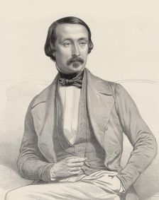 Portrait of the pianist and composer Félix Le Couppey (1811-1887). Creator: Alophe, Marie-Alexandre Menut (1812-1883)