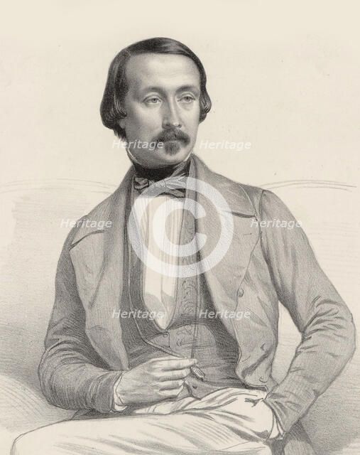 Portrait of the pianist and composer Félix Le Couppey (1811-1887). Creator: Alophe, Marie-Alexandre Menut (1812-1883).