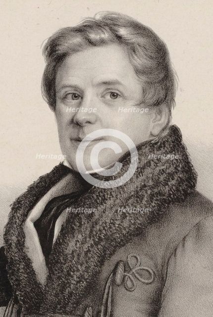 Portrait of the pianist and composer Franz Hünten (1793-1878), 1835. Creator: Van Geel, Pierre Corneille (1796-1836).