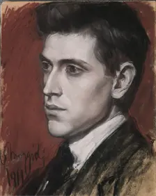 Portrait of the pianist and composer Franco Sartori (1892-1965), 1911. Creator: Moggioli, Umberto (1886-1919)