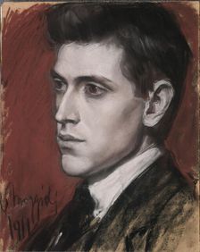 Portrait of the pianist and composer Franco Sartori (1892-1965), 1911. Creator: Moggioli, Umberto (1886-1919)